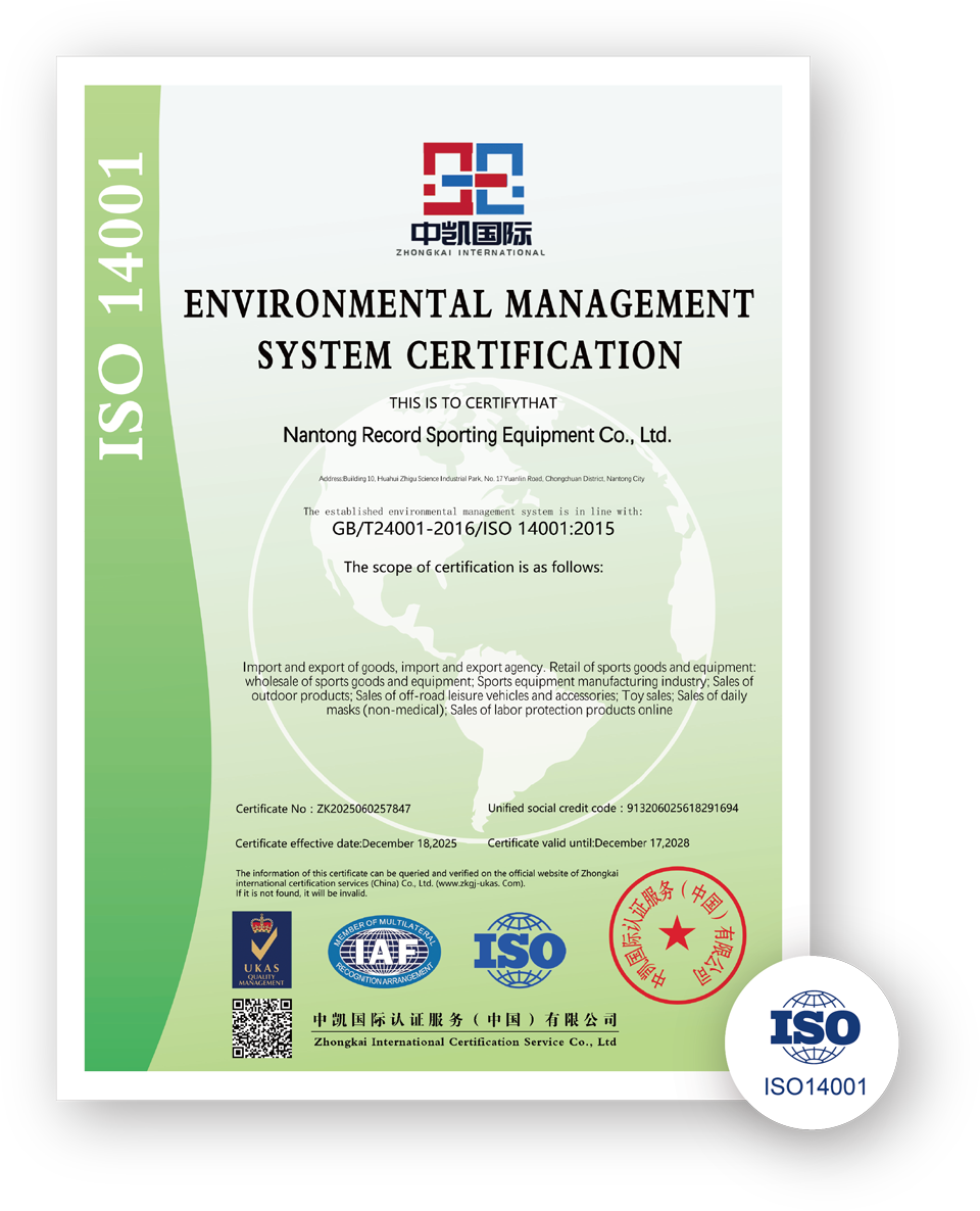 PROESCE ISO 14001 Enveronmental Management System certificate