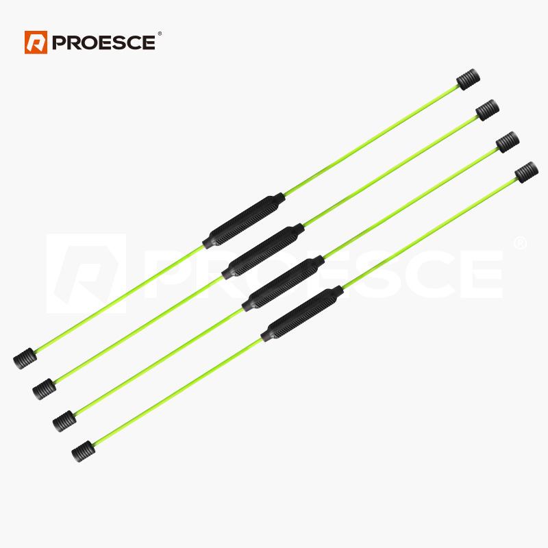 Fitness Flex Bar With Tough Glass Fiber Shaft Generates High Frequency Vibration For Green Color LBT-1253