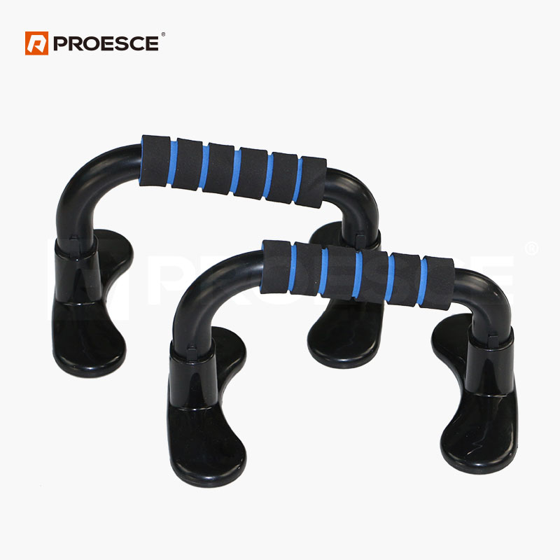 H‑type plastic push‑up stands with NBR foam grips protect wrists Front view PROESCE LPS-1227