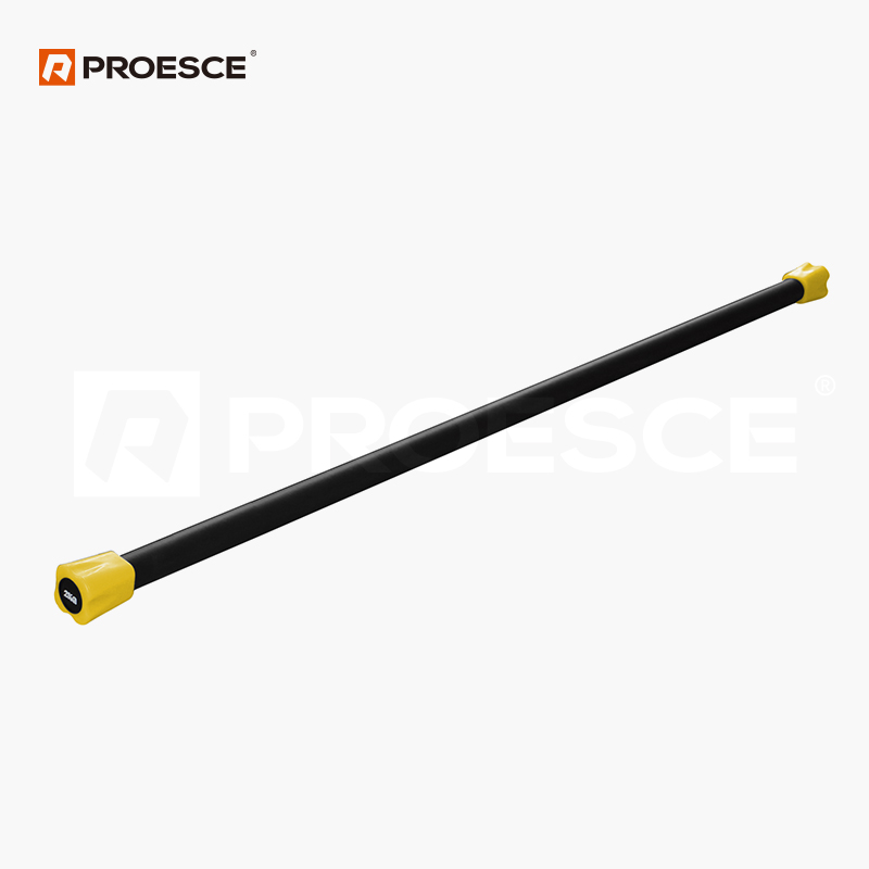 Weighted Body Toning Bar With Steel Core And NBR Foam For Yellow Color PROESCE LBT-1251
