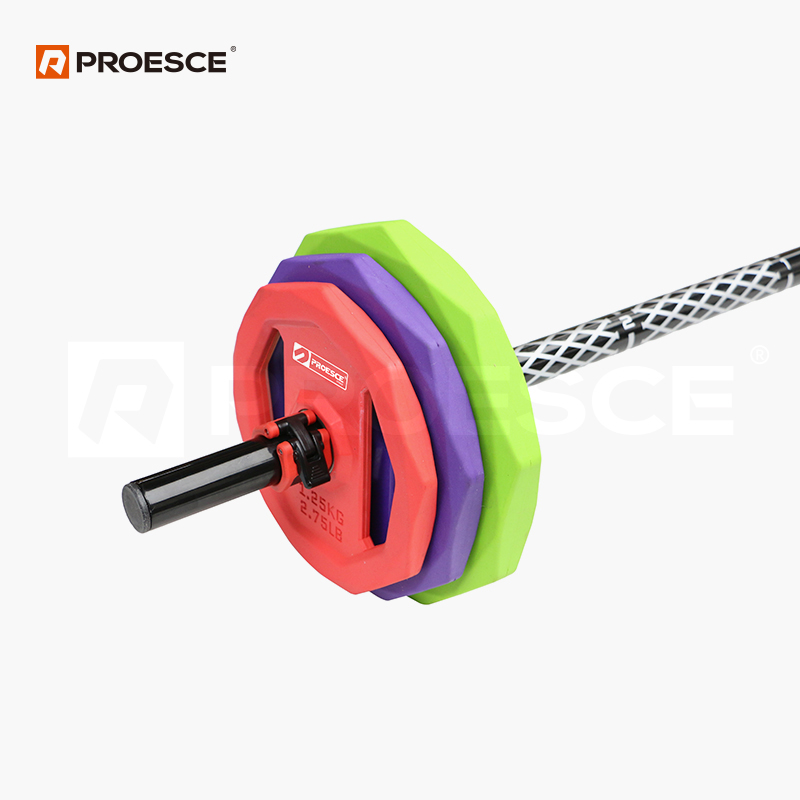 Adjustable Rubber Pump Barbell Set | PROESCE Group Fitness Barbell Kit LDBS‑307