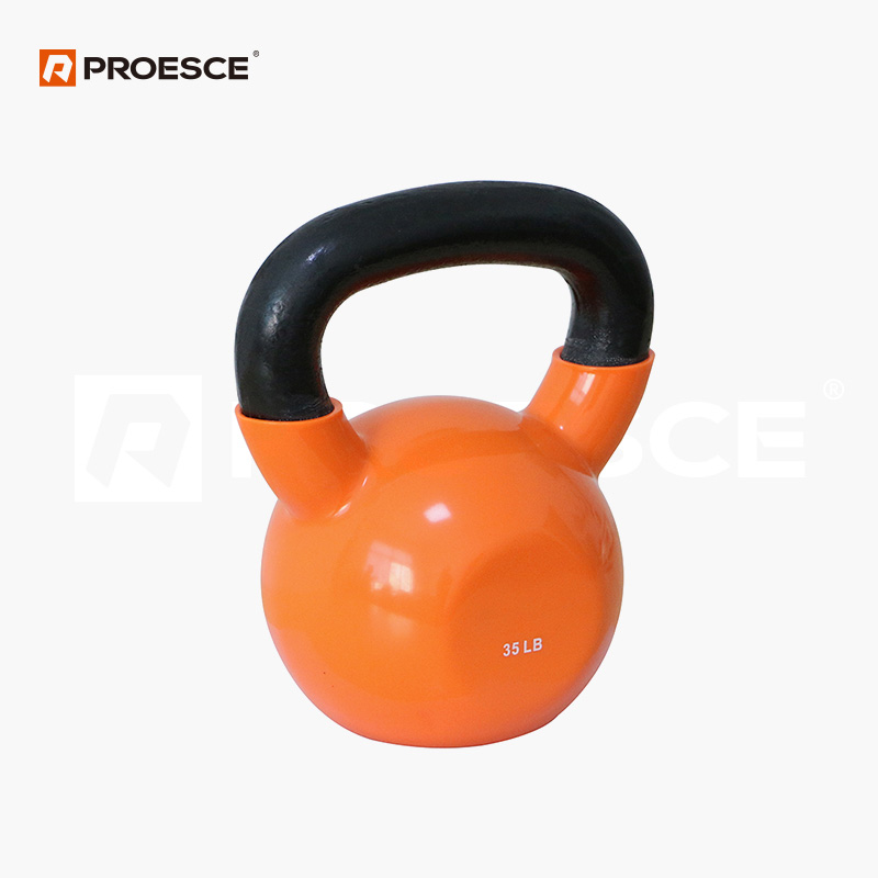 Cast Iron Coated Kettlebell | PROESCE Color Coded Weight Training Kettlebell LKDB-611