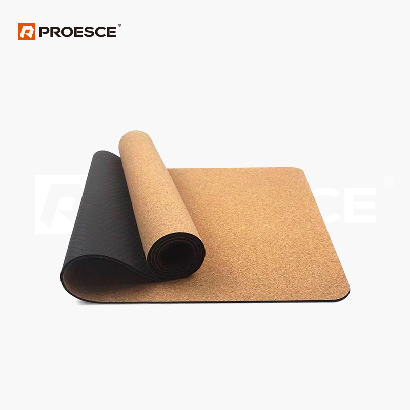 Cork TPE Yoga Mat | Eco-Friendly Non-Slip Exercise Mat PROESCE LKEM-3086A