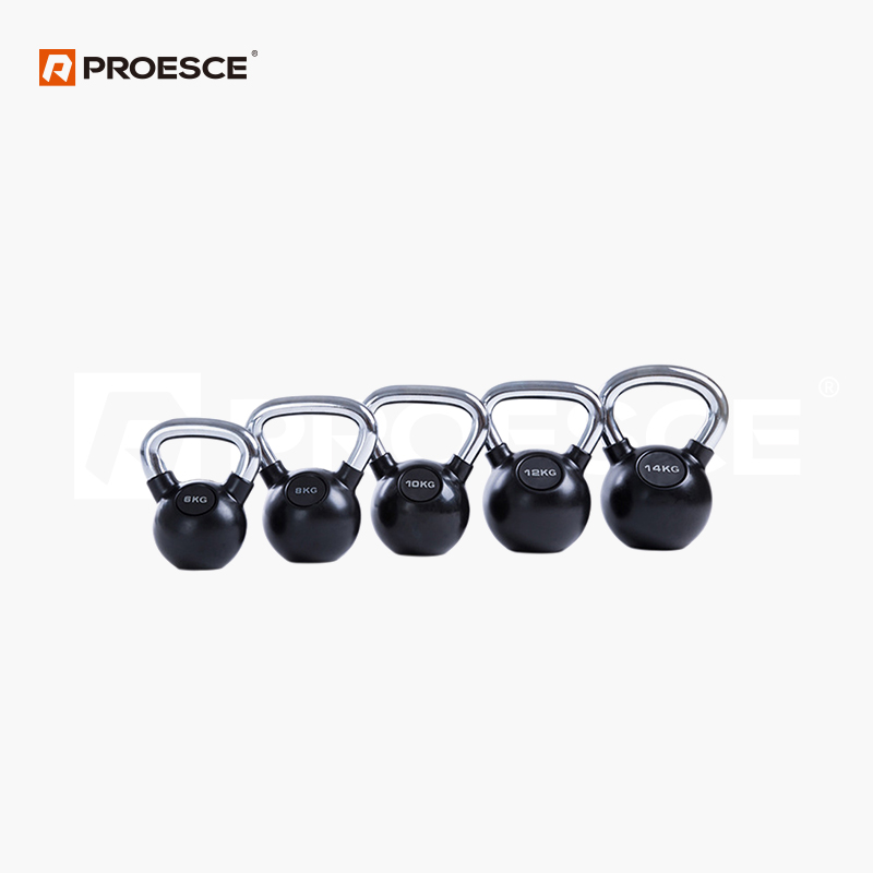 Glossy Rubber Kettlebell | Cast Iron Kettle Bell PROESCE LKDB-612