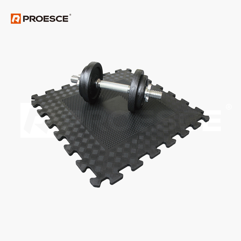 Interlocking Rubber Gym Floor Tiles | LKEM‑3008 Puzzle‑Fit Weight Lifting Protective Mat