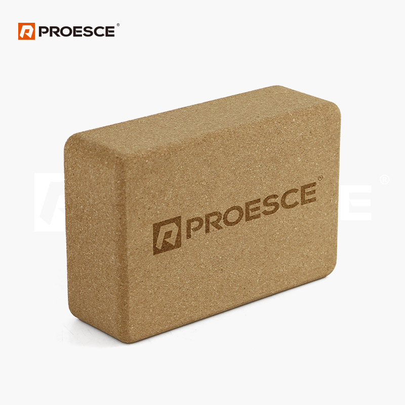 Natural Cork Yoga Block | Non-Slip Yoga Brick PROESCE LKEM-3091