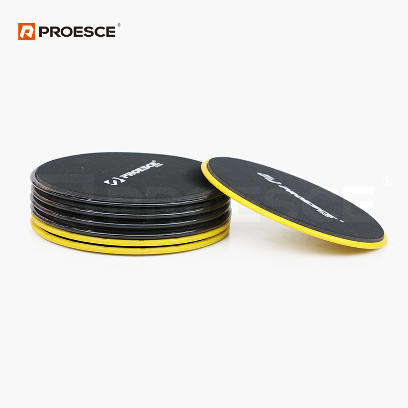 Pair of fitness core slider pads with PVC smooth base & anti slip EVA top LSD-105
