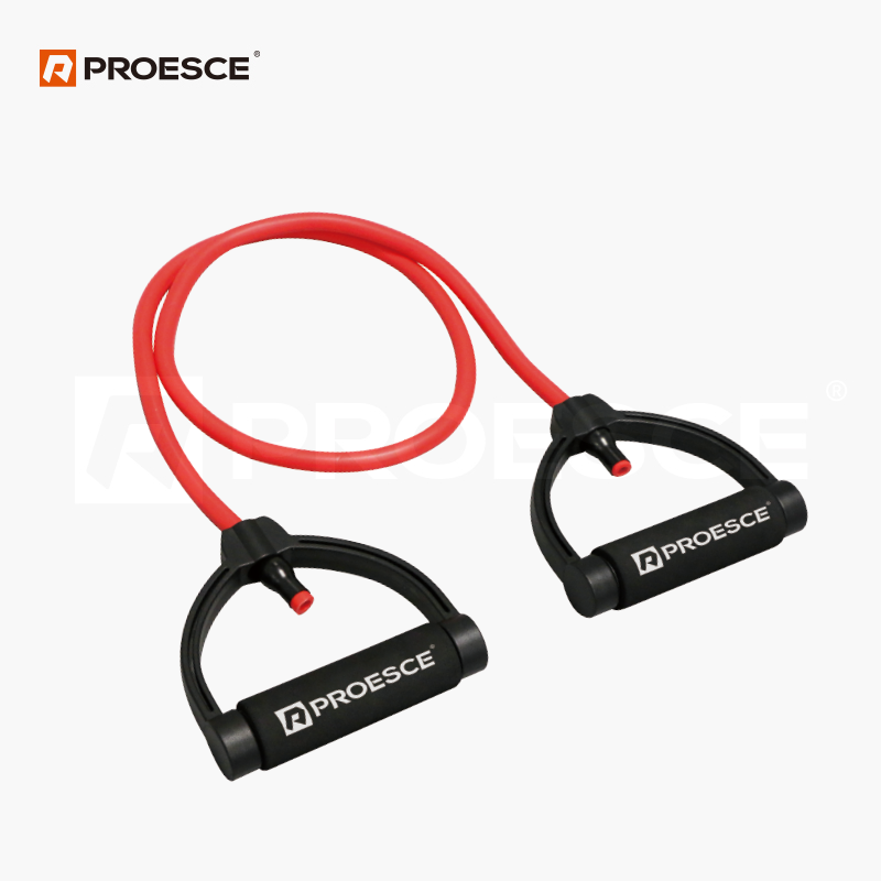 Resistance Tube with D Handles | Natural Latex Fitness Exercise Tube PROESCE LEP-6585