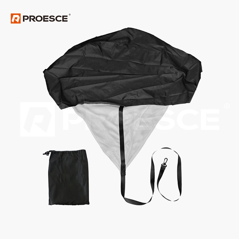 Speed Running Resistance Parachute With 190t Polyester Canopy For Black Color LKC-942