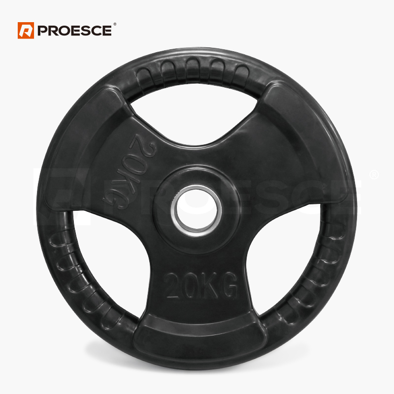 Three-Hole Rubber Coated Weight Plates | Multi-Aperture Barbell Plates PROESCE LKPL-121