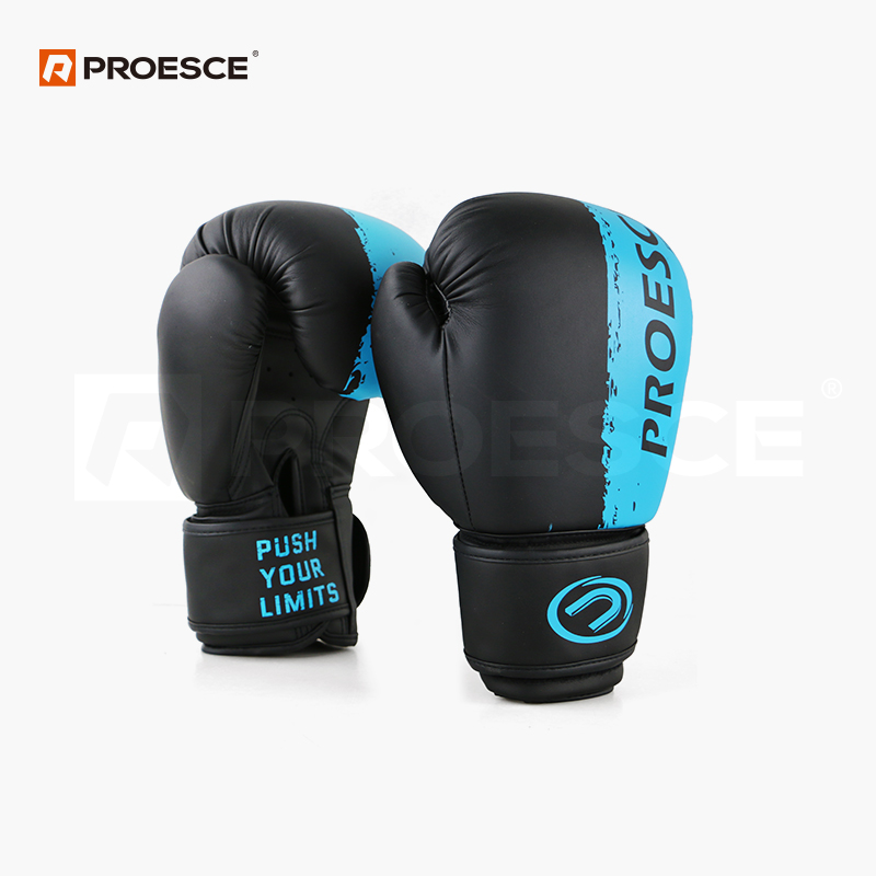 Training Boxing Gloves PU Leather EVA Padded For Blue And Black Color LBQ-2312