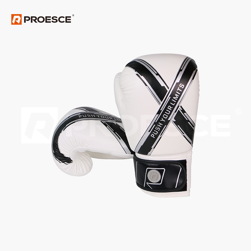Training Boxing Gloves PU Leather EVA Padded For White And Black Color LBQ-2312