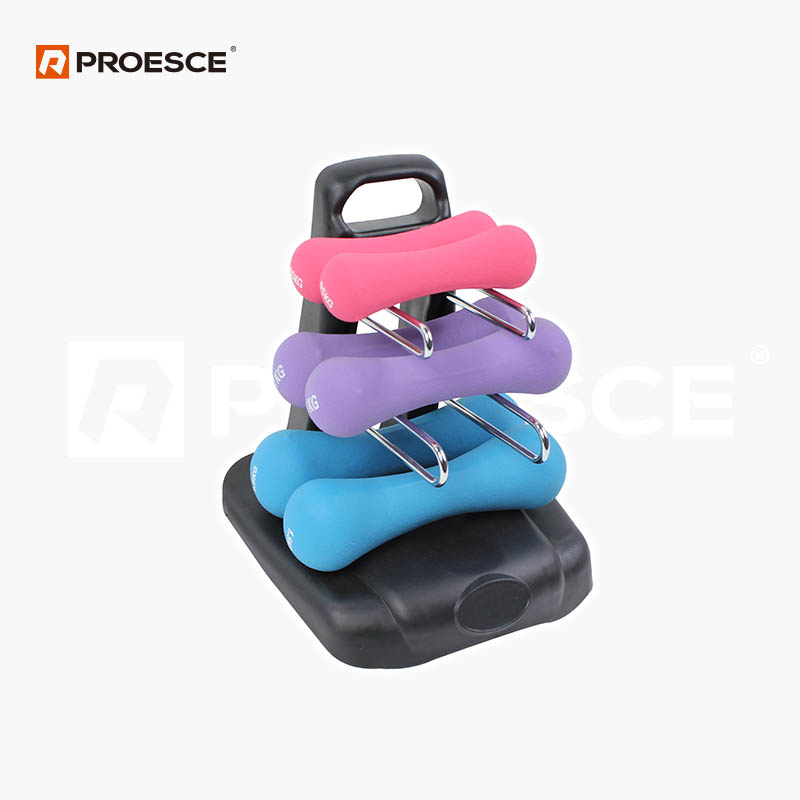Dumbbell Set With Storage Rack | Colorful Home Hand Weights PROESCE LDBS-206