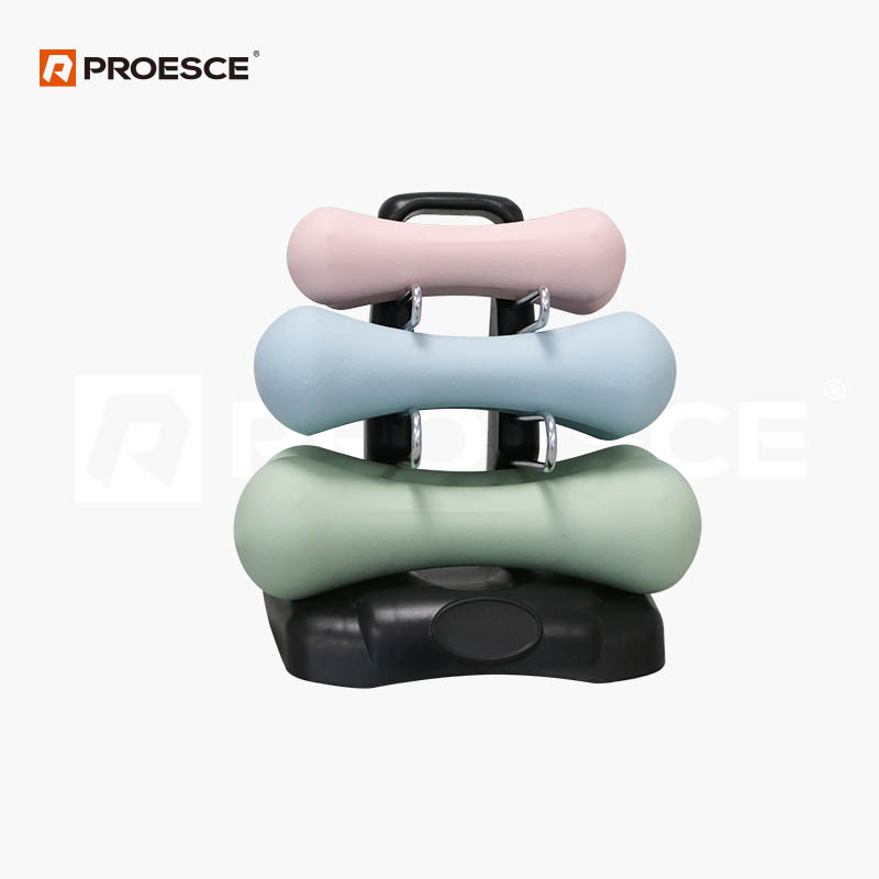 Dumbbell Set With Storage Rack | Colorful Home Hand Weights PROESCE LDBS-206