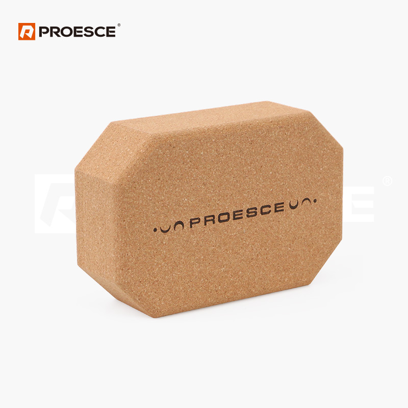 Octagonal Cork Yoga Block | Natural Eco Yoga Brick PROESCE LKEM-5004