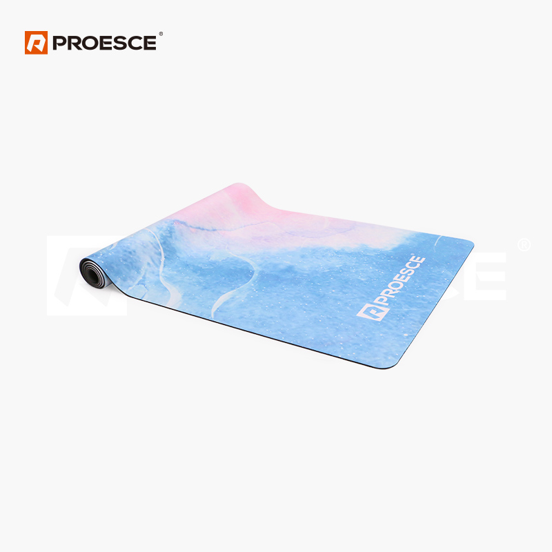 Suede Rubber Yoga Mat | Printed Non Slip Yoga Mat PROESCE LKEM-3214